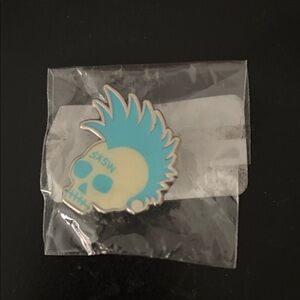 SXSW Blue and Cream Skull Pin